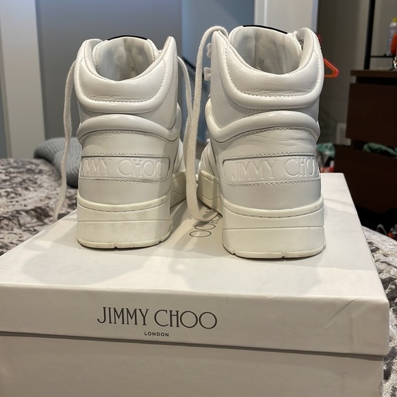 Jimmy Choo white sneakers size 38 - Picture 5 of 11